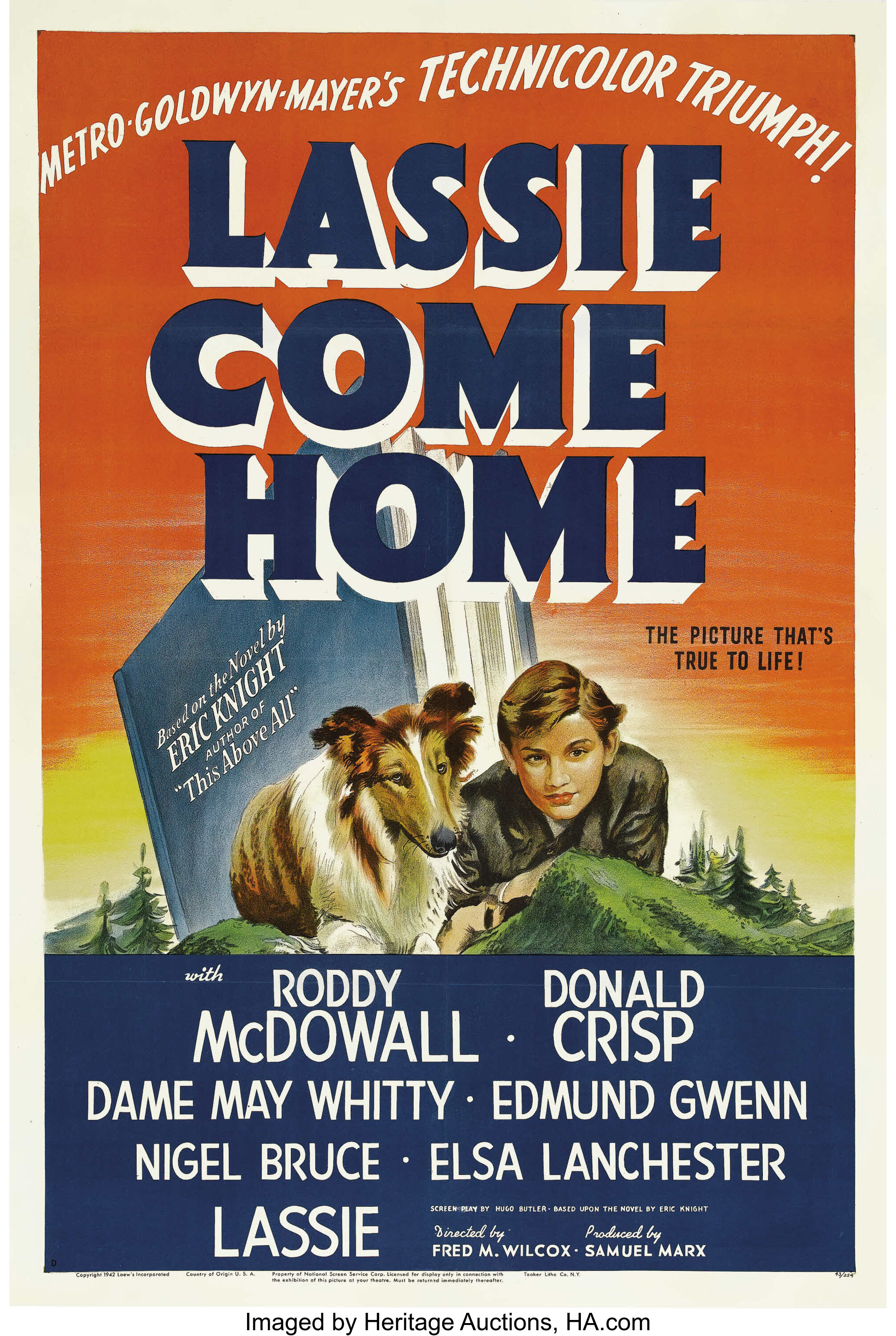 Lassie Come Home (MGM, 1943). One Sheet (27" X 41") Style D. | Lot #28629 |  Heritage Auctions
