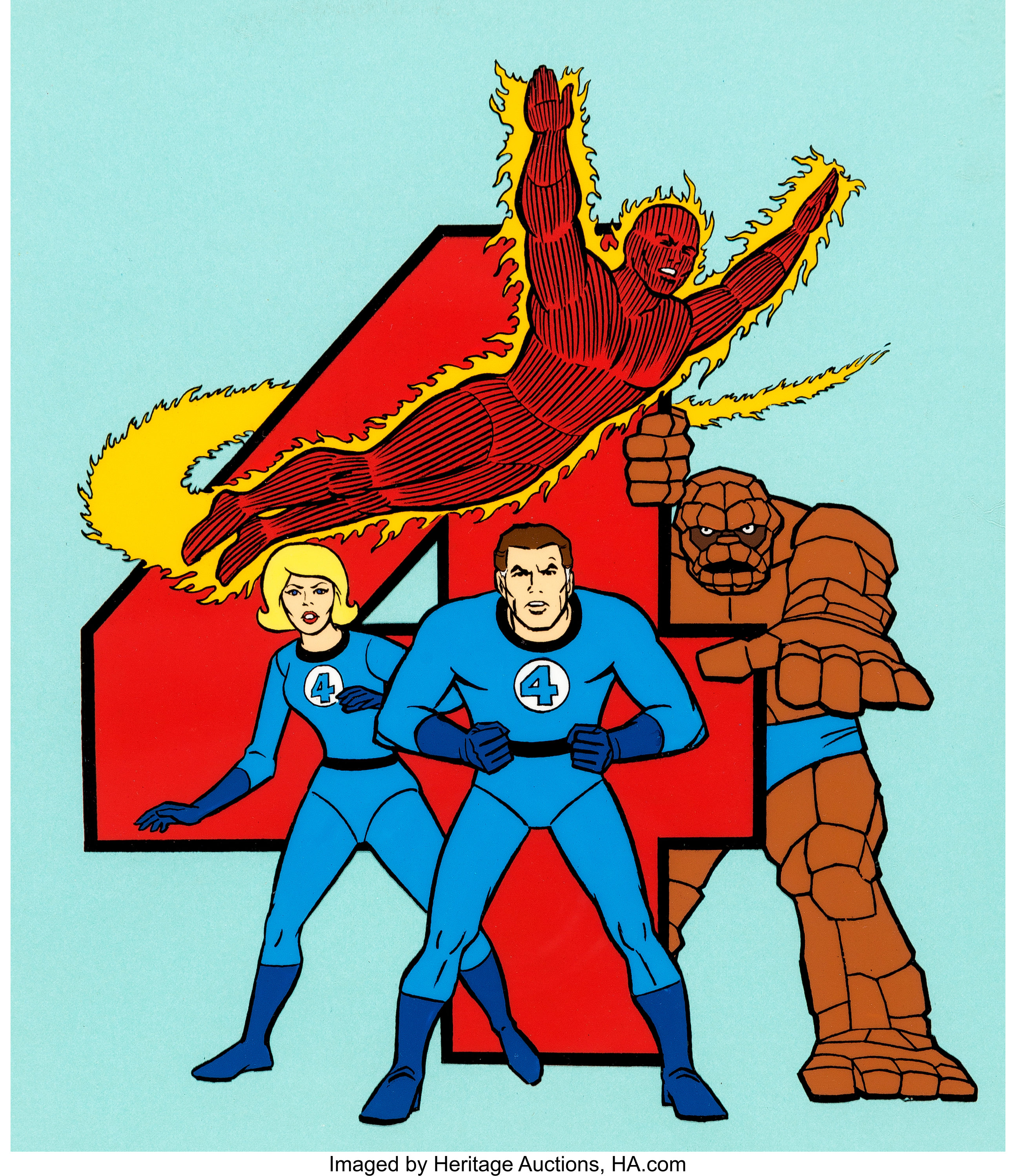 Fantastic Four Publicity Cel (Hanna-Barbera, 1967).... Animation | Lot  #13200 | Heritage Auctions