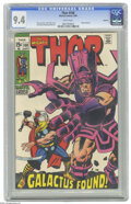 Silver Age (1956-1969):Superhero, Thor #168 Oakland pedigree (Marvel, 1969) CGC NM 9.4 White pages.
Origin of Galactus. Jack Kirby cover. Kirby and George Kle...