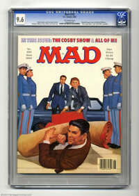 Mad #255 (EC, 1985) CGC NM+ 9.6 Off-white pages. Richard Williams cover (featuring Ronald Reagan). "Cosby Show"...