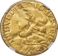 Italy: Mirandola. Gian Francesco Pico gold Zecchino ND (1499-1533) F12 NGC