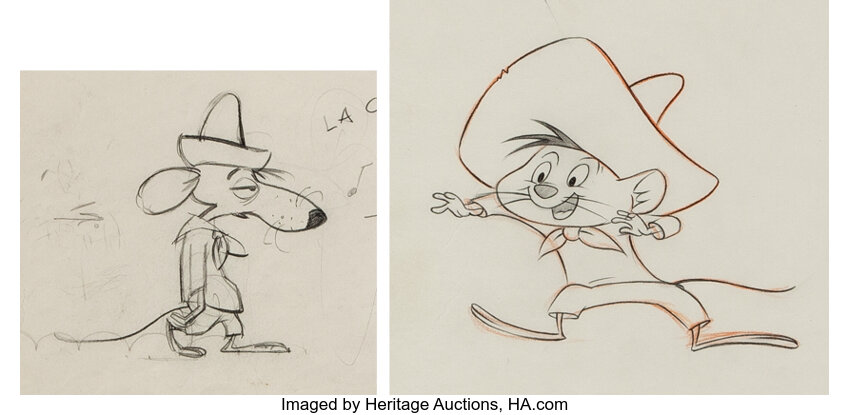 Mexican Boarders Speedy Gonzales and Slowpoke Rodriguez Animation, Lot  #15352