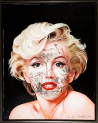 Huang Yan (Chinese, b. 1966) Chinese Landscape-M. Monroe from the Celebrity Series, 2009 Oil on canvas 39-1/4 x 31-1/4 i...