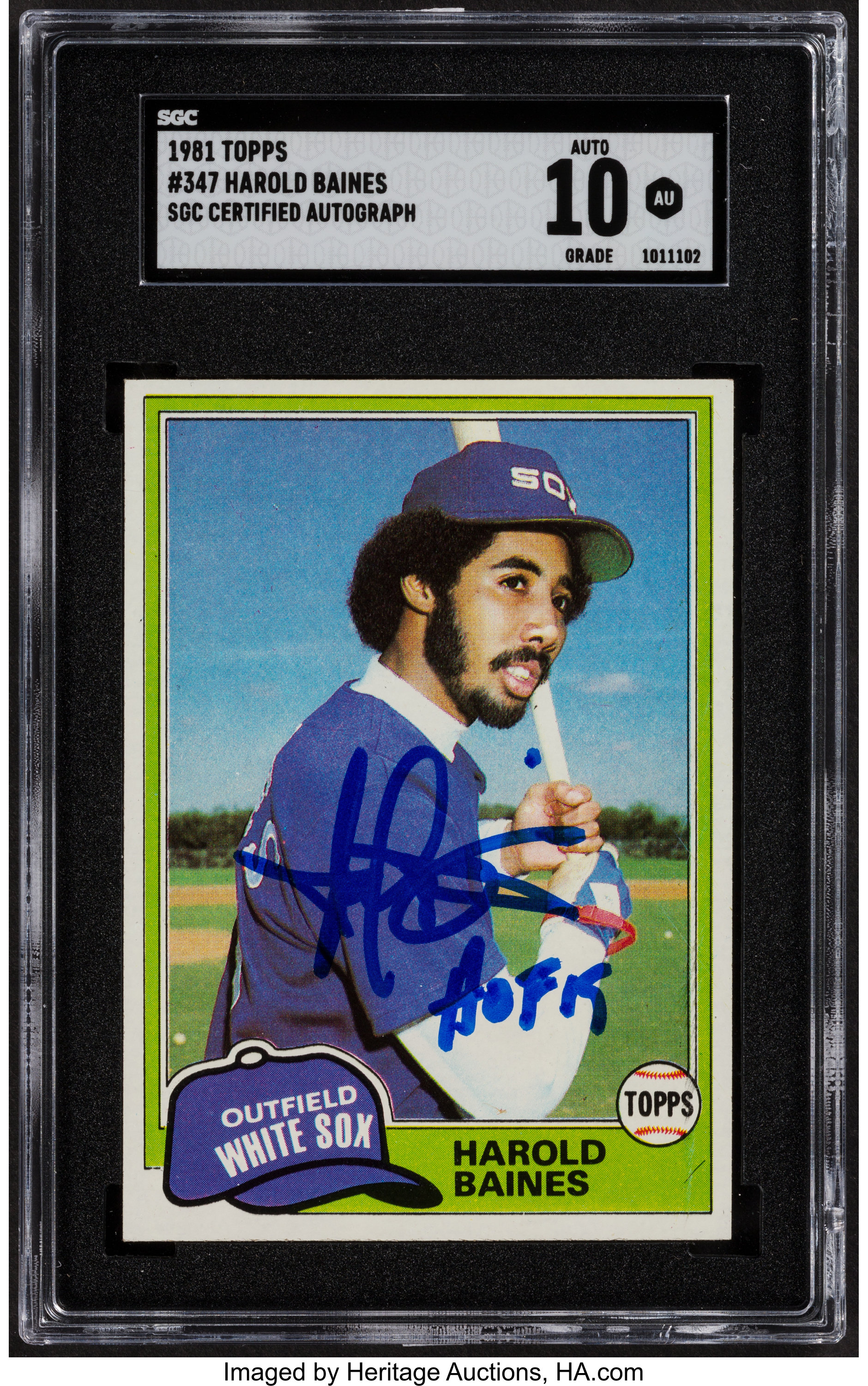Signed 1981 Topps Harold Baines #347 SGC Authentic, 10 Autograph