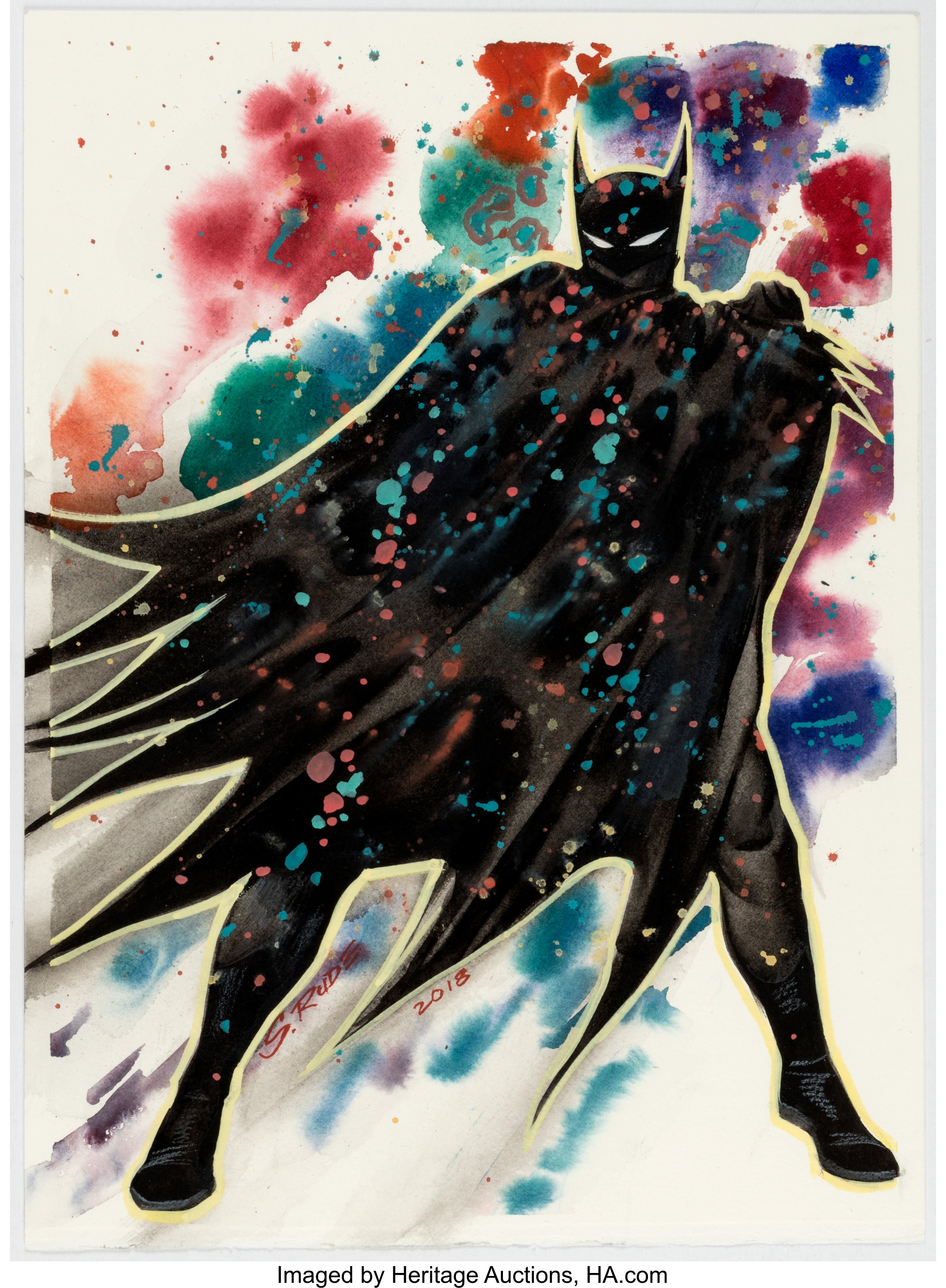 Steve Rude -- Pop-Art Batman Illustration Original Art (2018).... | Lot  #13227 | Heritage Auctions