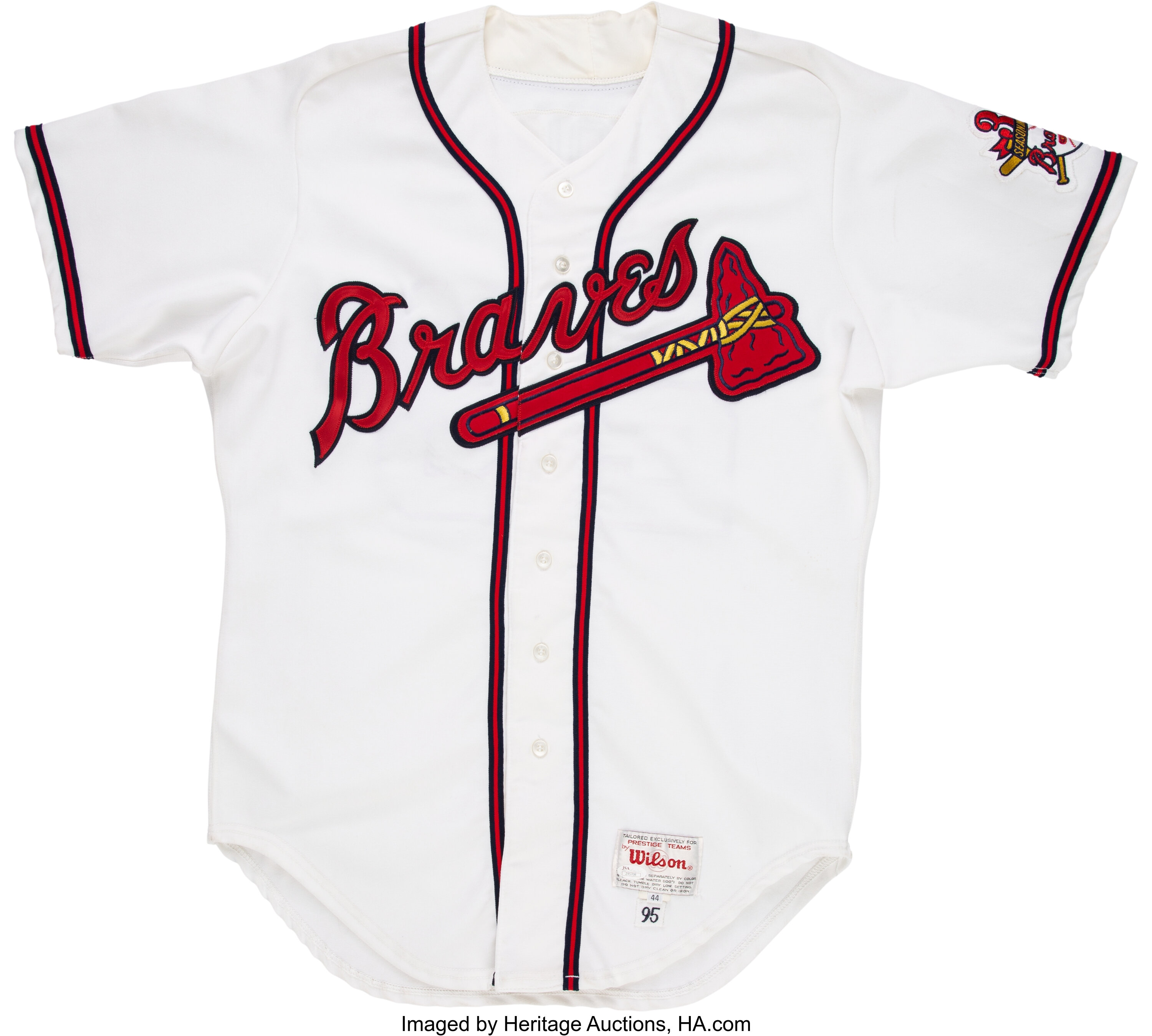 1995 John Smoltz Game Worn & Signed Atlanta Braves Jersey. , Lot #53479