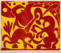 Pablo Picasso (1881-1973) La pique, 1959 Linocut in colors on heavy cream Arches wove paper 20-3/
