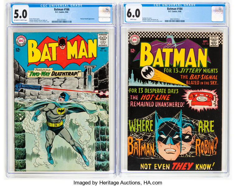 Batman #166 and 184 CGC-Graded Group (DC, 1964-66).... (Total: 2 ) | Lot  #17471 | Heritage Auctions