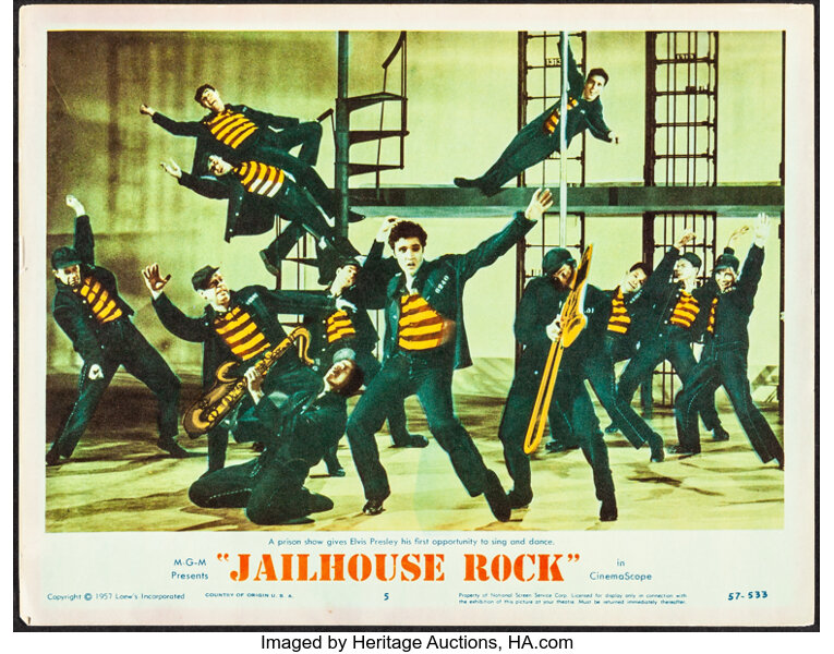 Image result for premiere of elvis presley in jailhouse rock