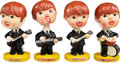 Music Memorabilia:Memorabilia, The Beatles Set of Four Mop Top Nodder Dolls with Instruments (4)
(Japan, Circa-1960's). . ...