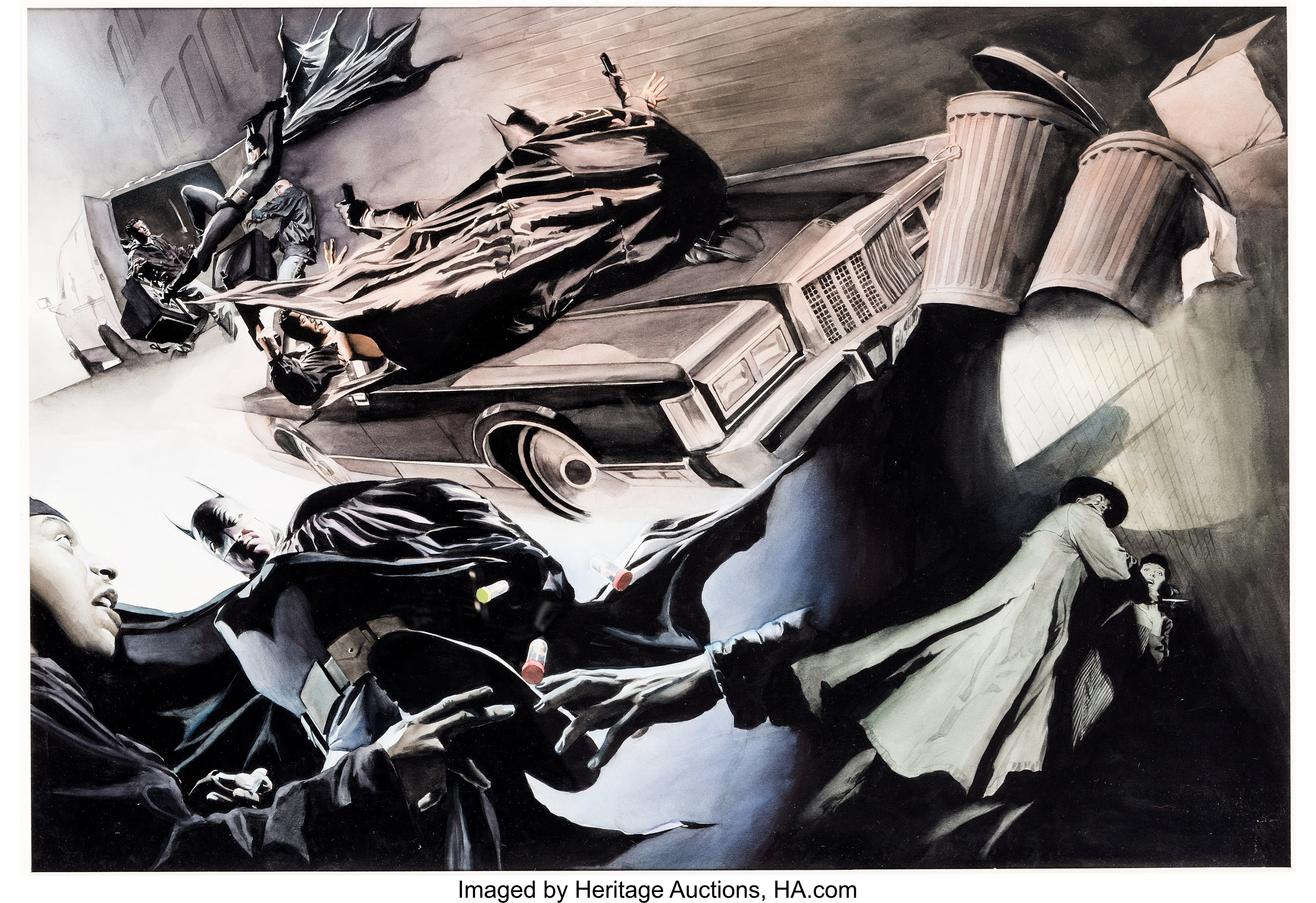 Alex Ross Batman: War on Crime #nn Double Page Spread 42-43 | Lot #94193 |  Heritage Auctions