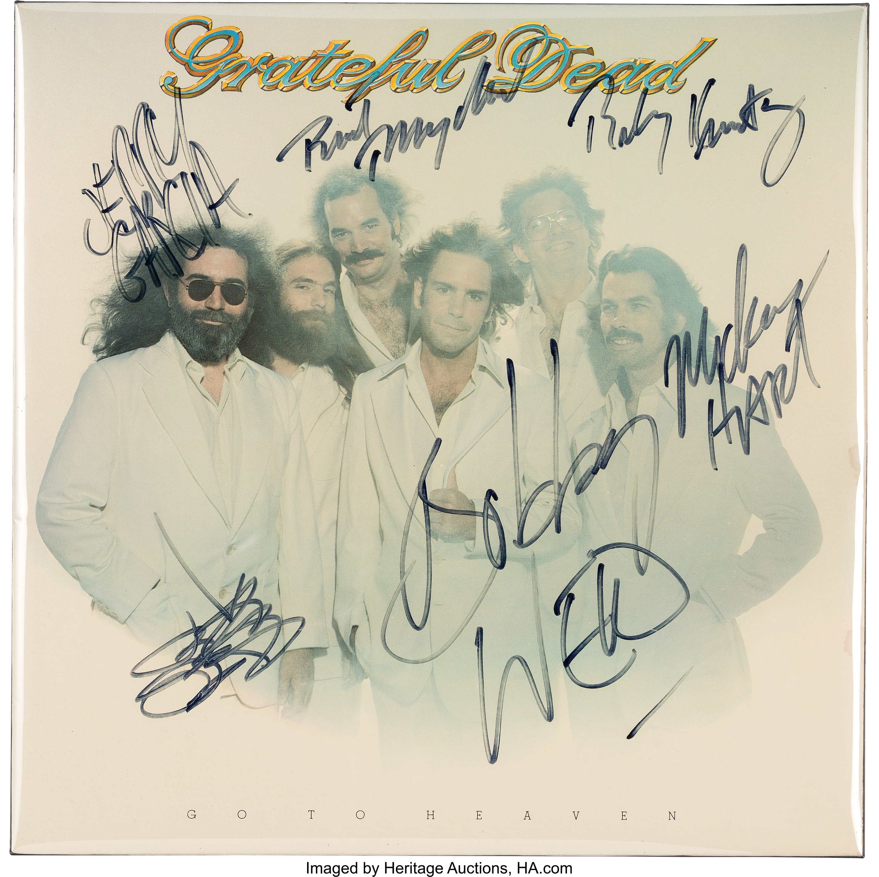 Grateful Dead Band Signed Go To Heaven Lp Sleeve Arista 1980 Lot 395 Heritage Auctions