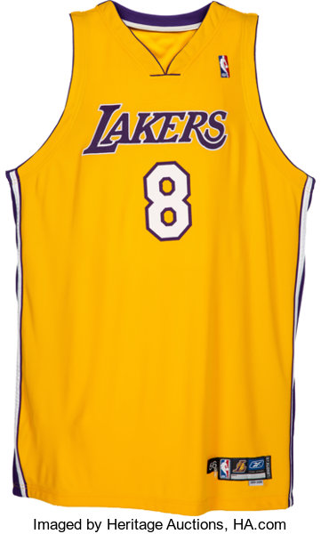 2004-05 Kobe Bryant Game Worn Throwback Jersey. Kobe notched his