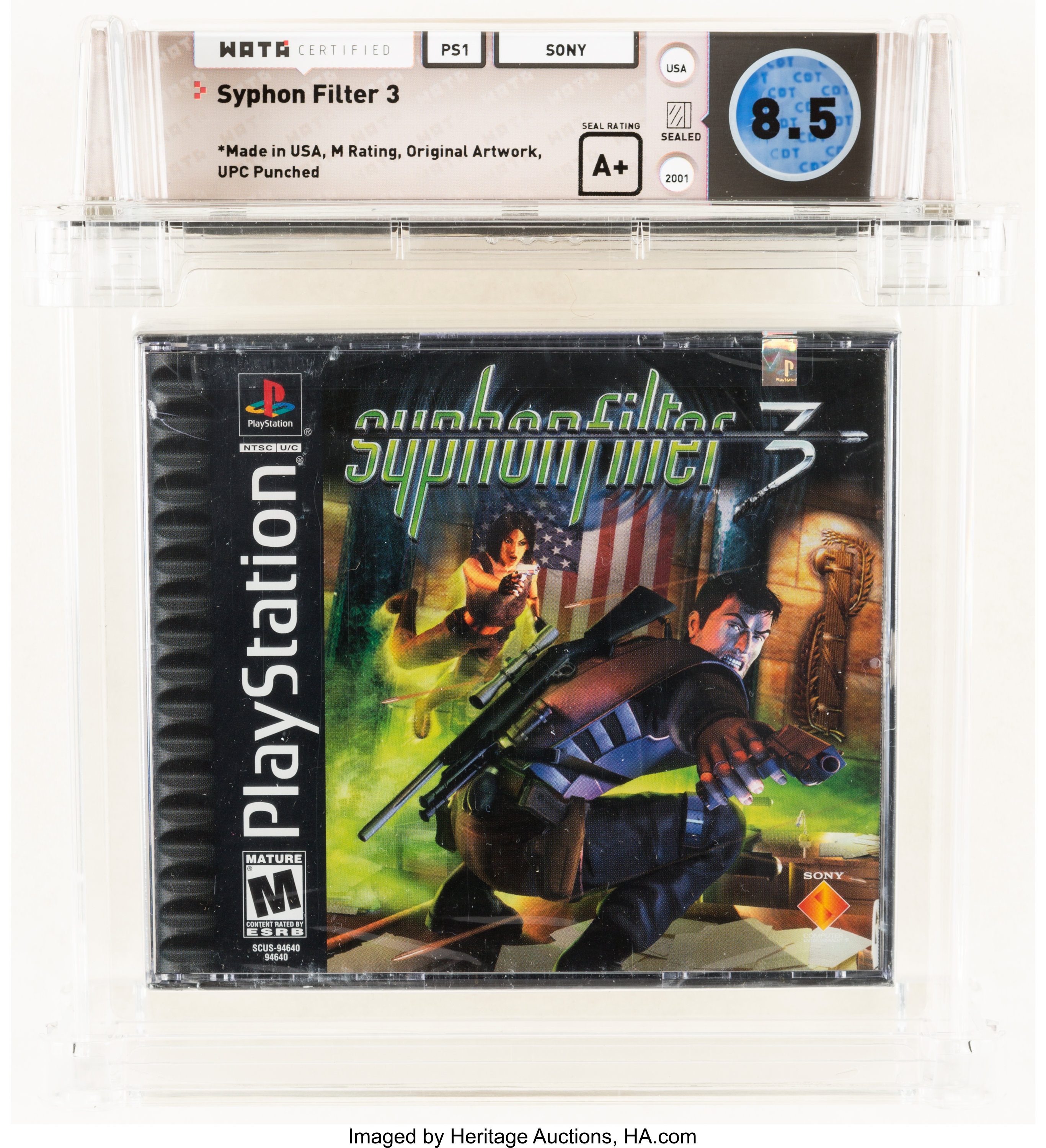 Syphon Filter 3 [Original Artwork, UPC Punched, 9/11 Edition], Lot  #18018