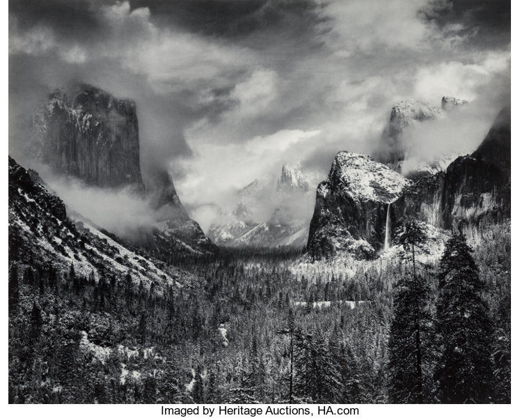 Photographs, Ansel Adams (American, 1902-1984). Clearing Winter Storm, Yosemite
Valley, California, 1944. Gelatin s...