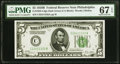Fr. 1952-C $5 1928B Federal Reserve Note. PMG Superb Gem Unc 67 EPQ