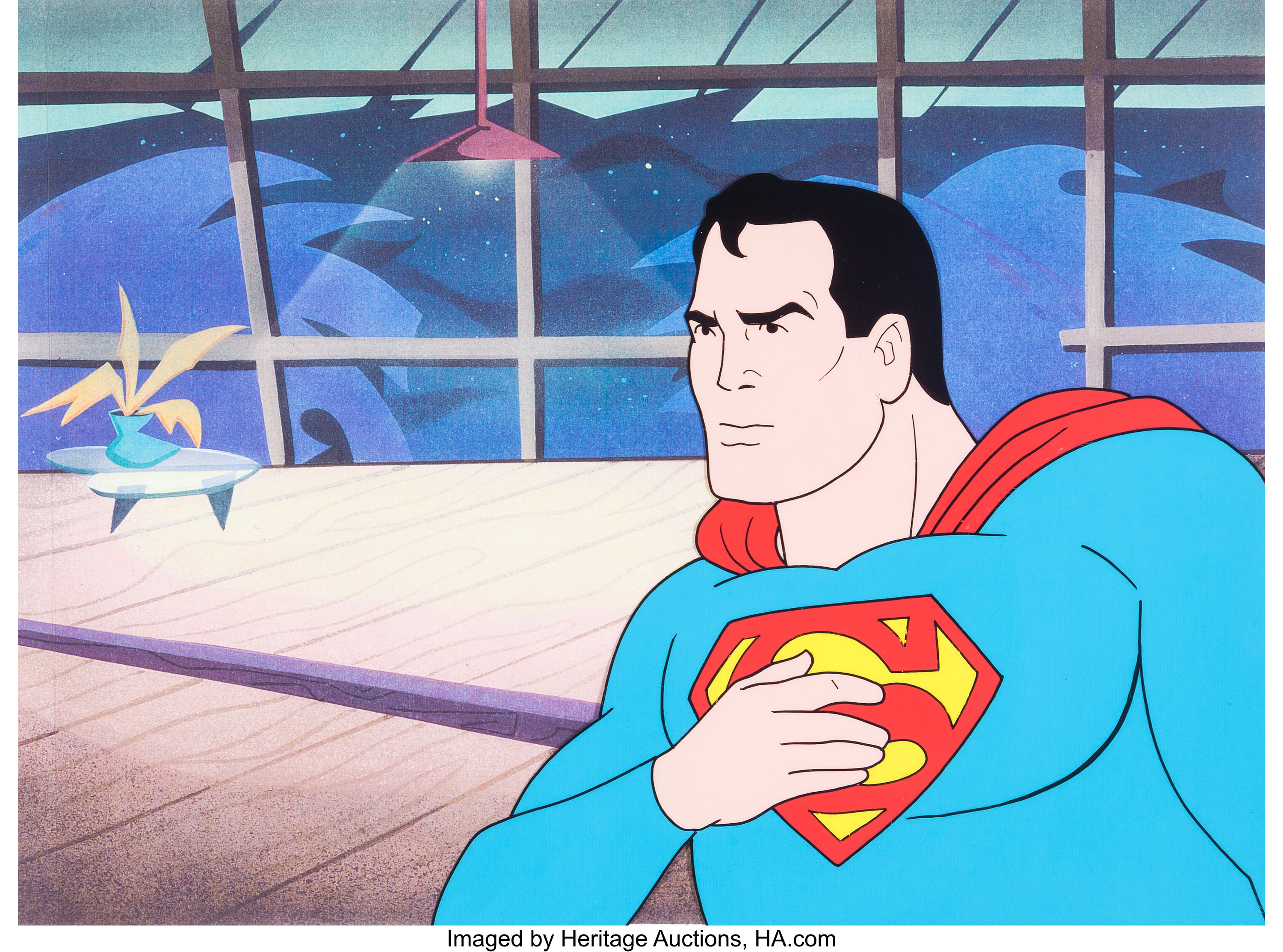The New Adventures of Superman Superman Production Cel (Filmation, | Lot  #99242 | Heritage Auctions