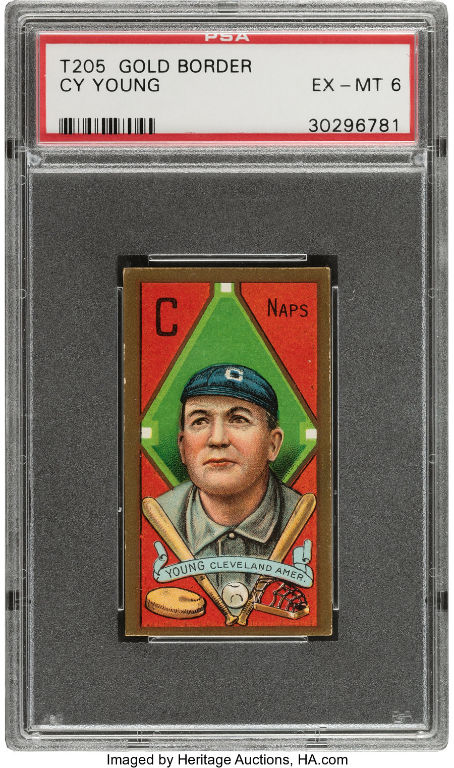 1911 T205 Sovereign Cy Young PSA EX-MT 6