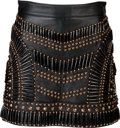 Music Memorabilia:Costumes, Miranda Lambert Stage Worn Black Leather Mini Skirt....