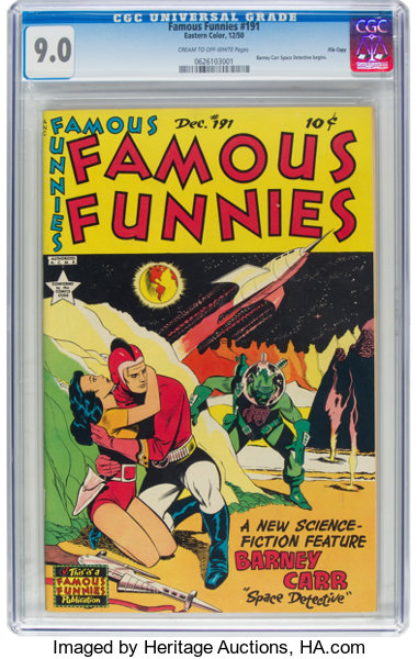 Golden Age (1938-1955):Humor, Famous Funnies #191 File Copy (Eastern Color, 1950) CGC VF/NM 9.0 Cream to off-white pages....