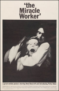 The Miracle Worker (United Artists, 1962). Very Fine- on Linen. One Sheet (27" X 41"). Drama