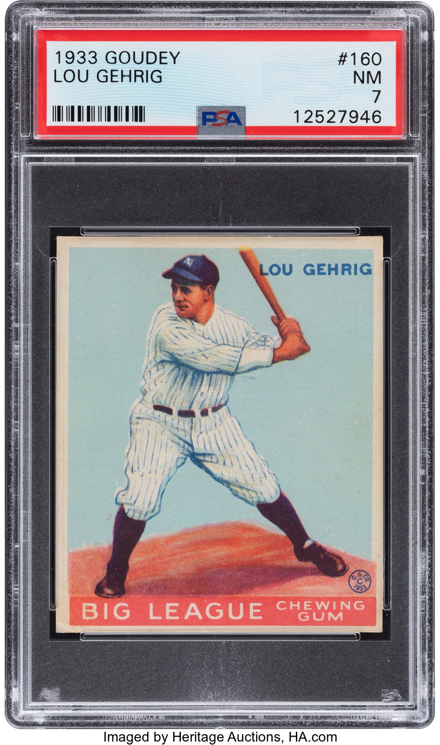1933 Goudey Lou Gehrig #160 PSA NM 7