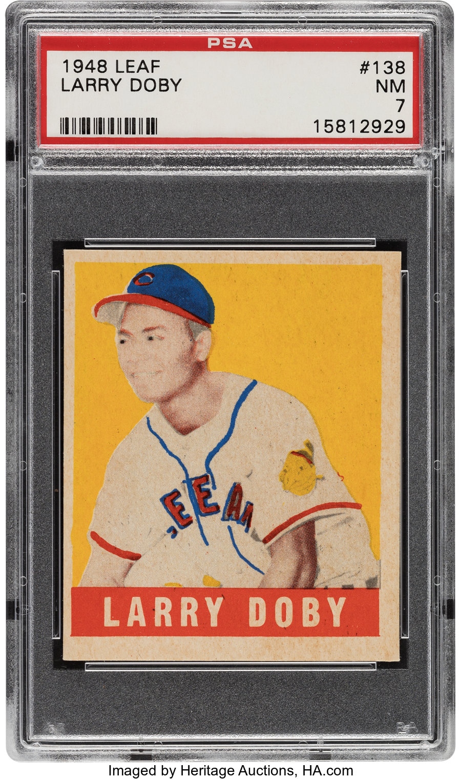 1948 Leaf Larry Doby (SP) #138 PSA NM 7