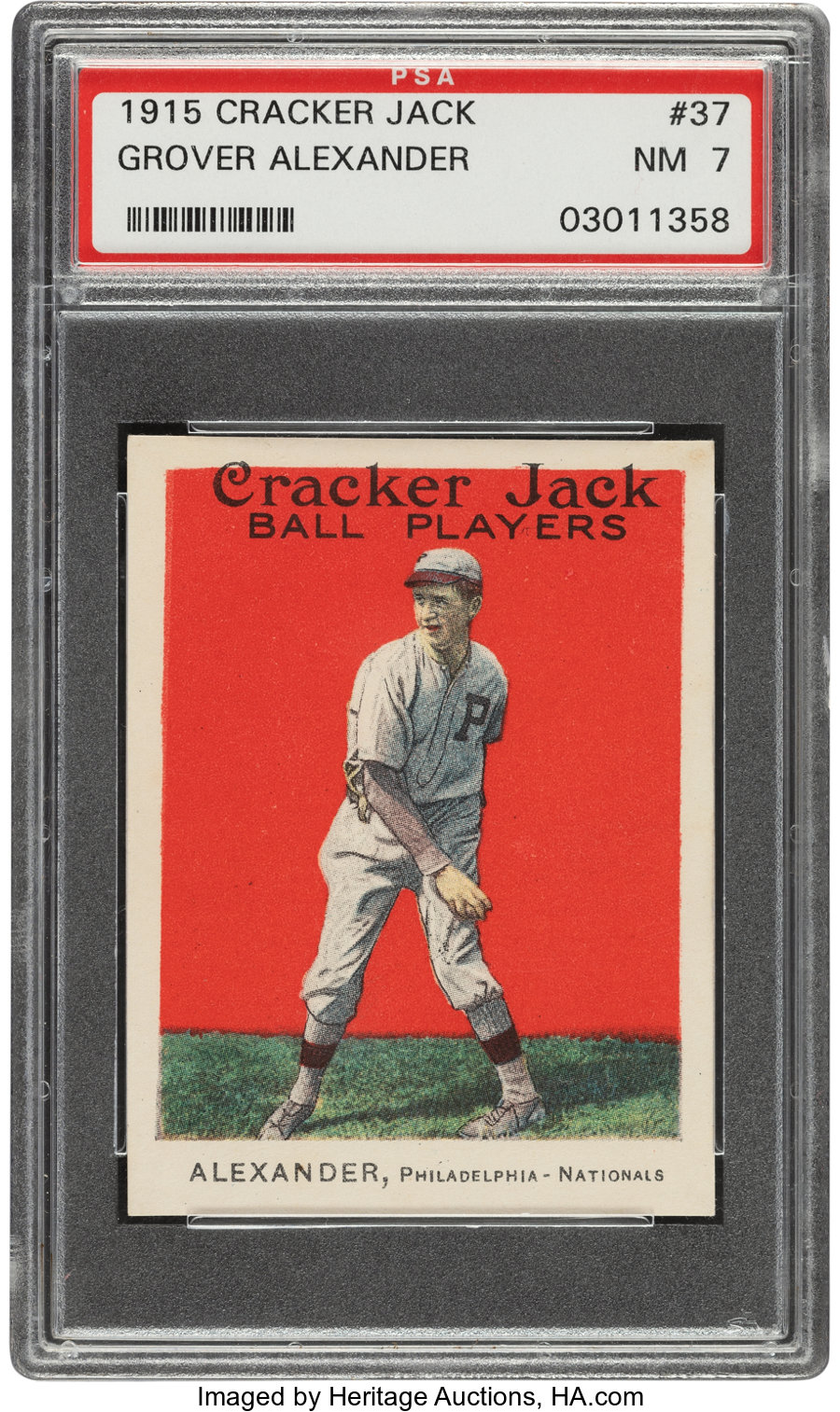 1915 Cracker Jack Grover Cleveland Alexander #37 PSA NM 7