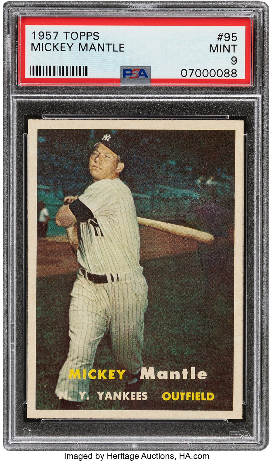 1957 Topps Mickey Mantle #95 PSA Mint 9 - Only One Superior