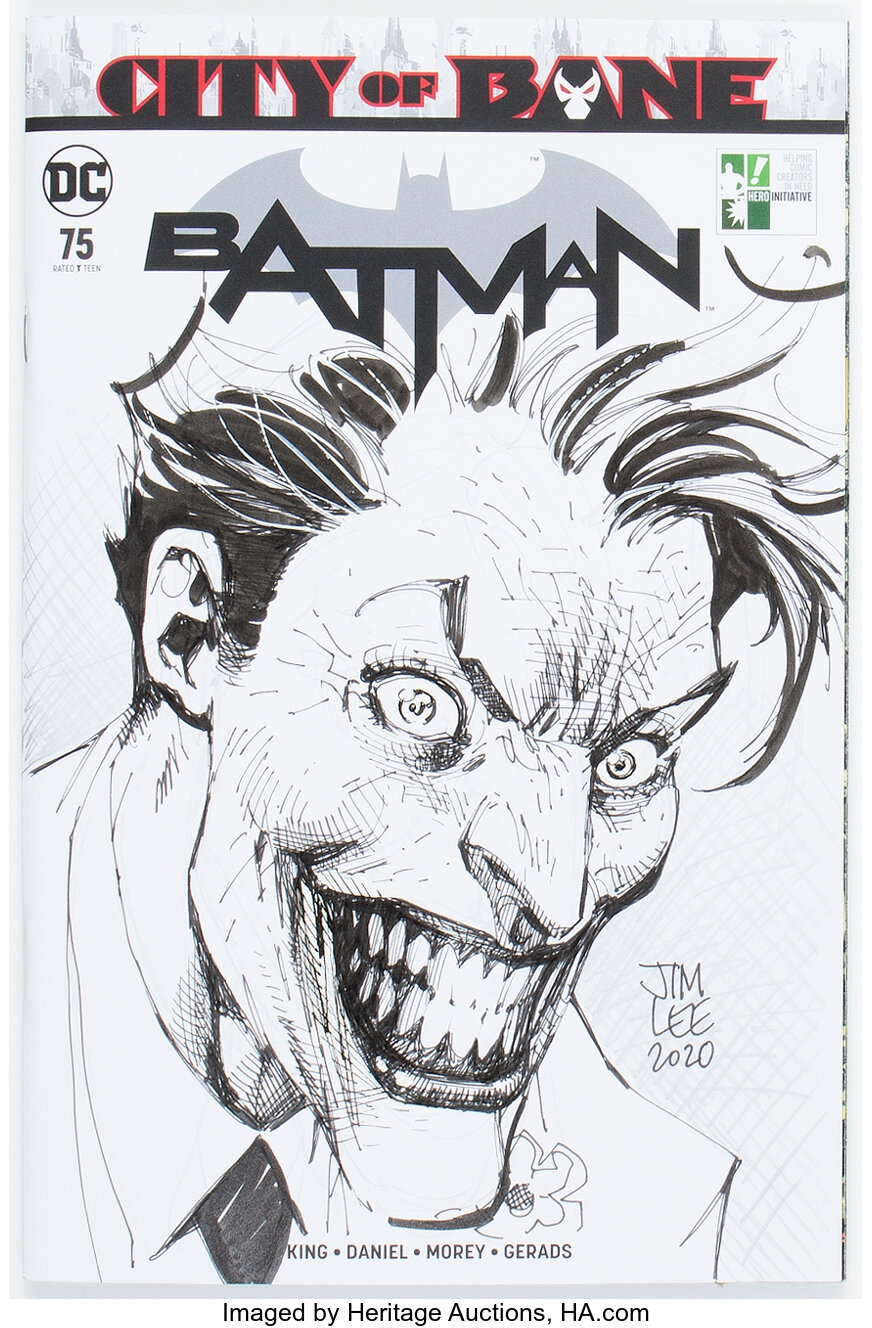 Jim Lee Batman #75 Sketch Cover Variant Original Art (DC, 2019) CGC | Lot  #11047 | Heritage Auctions