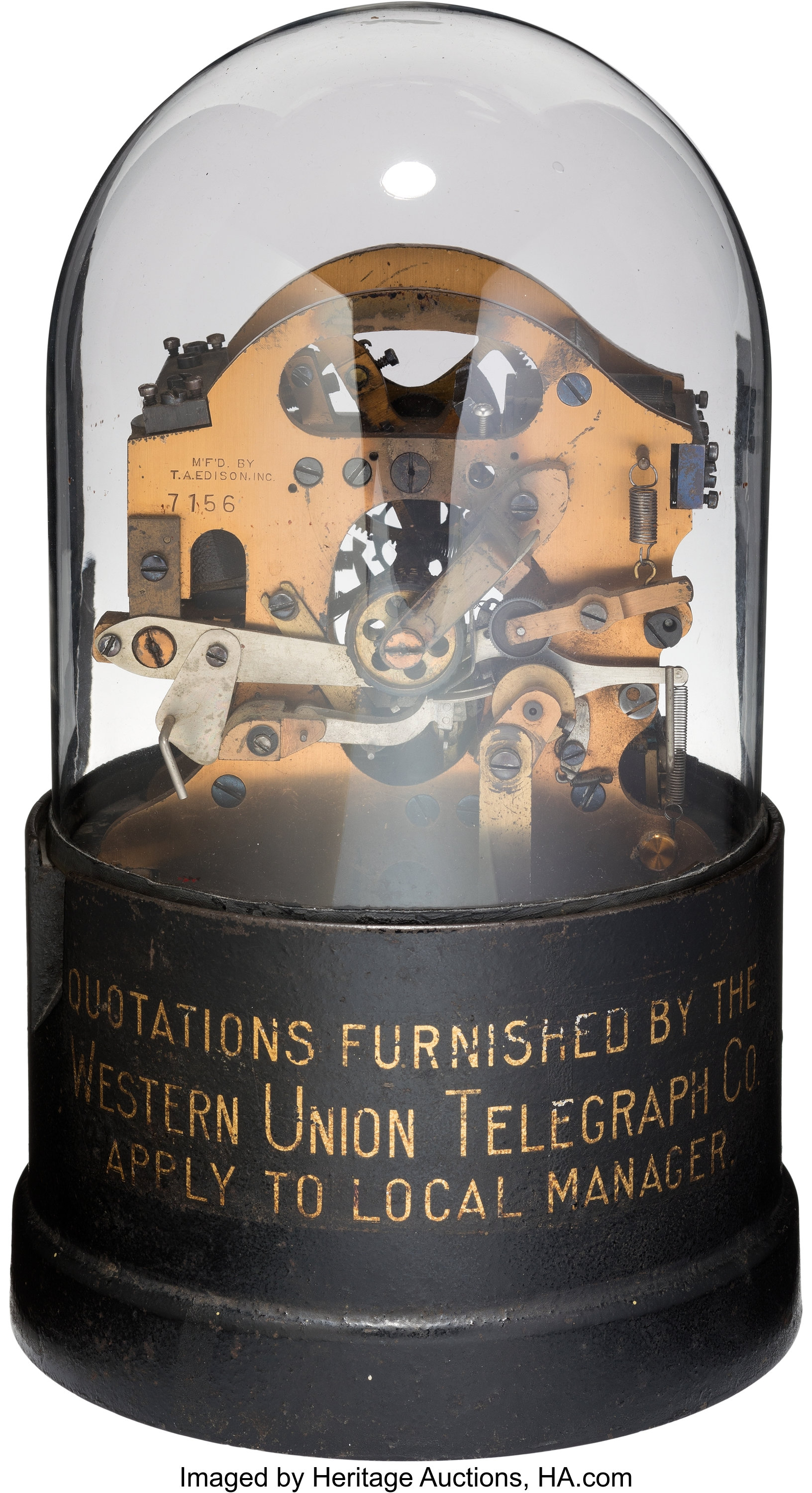 genert rigdom importere Western Union: Thomas A. Edison Stock Ticker Tape Machine.... | Lot #43304  | Heritage Auctions