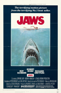 Jaws (Universal, 1975). Folded, Very Fine-. One Sheet (27" X 41") Roger Kastel Artwork