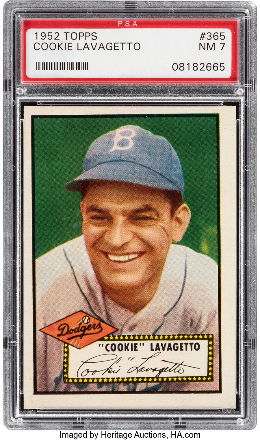 1952 Topps Cookie Lavagetto #365 PSA NM 7