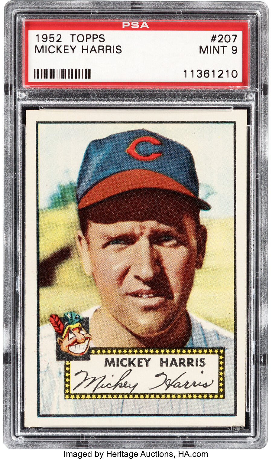 1952 Topps Mickey Harris #207 PSA Mint 9 - None Higher!