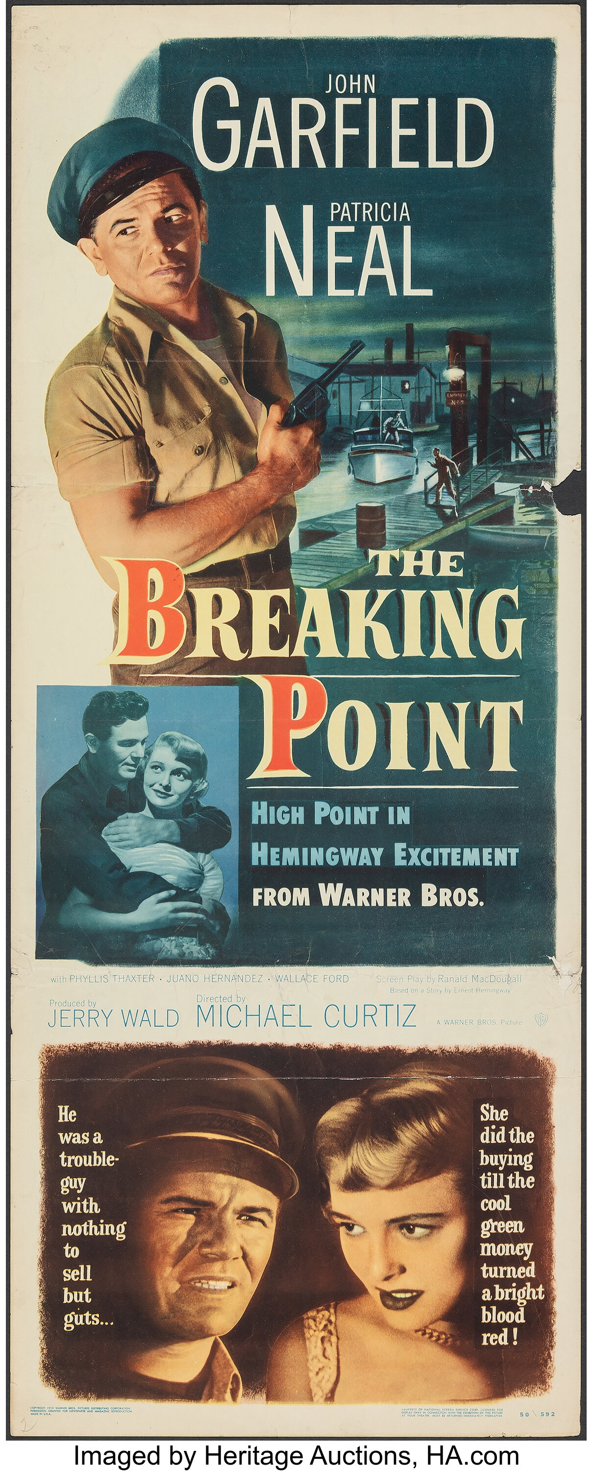 The Breaking Point (Warner Bros., 1950). Folded, Fine+. Insert (14, Lot  #52057