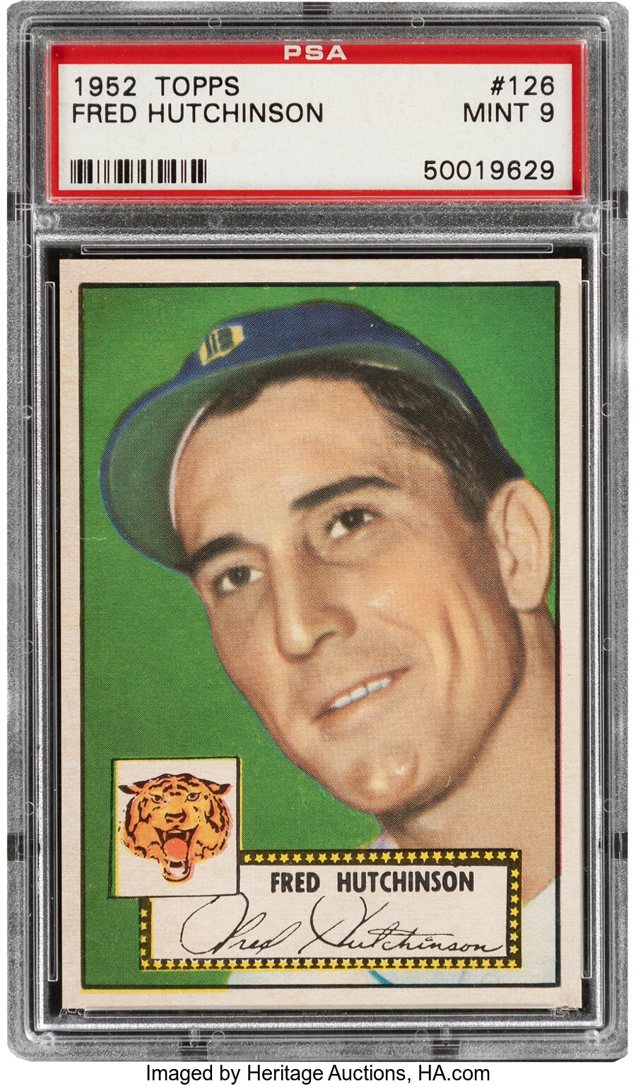 1952 Topps Fred Hutchinson #126 PSA Mint 9 - Pop Five, None Higher!