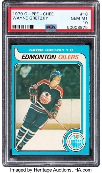 Hockey Cards:Singles (1970-Now), 1979 O-Pee-Chee Wayne Gretzky #18 Rookie PSA Gem Mint 10--Population Two!...