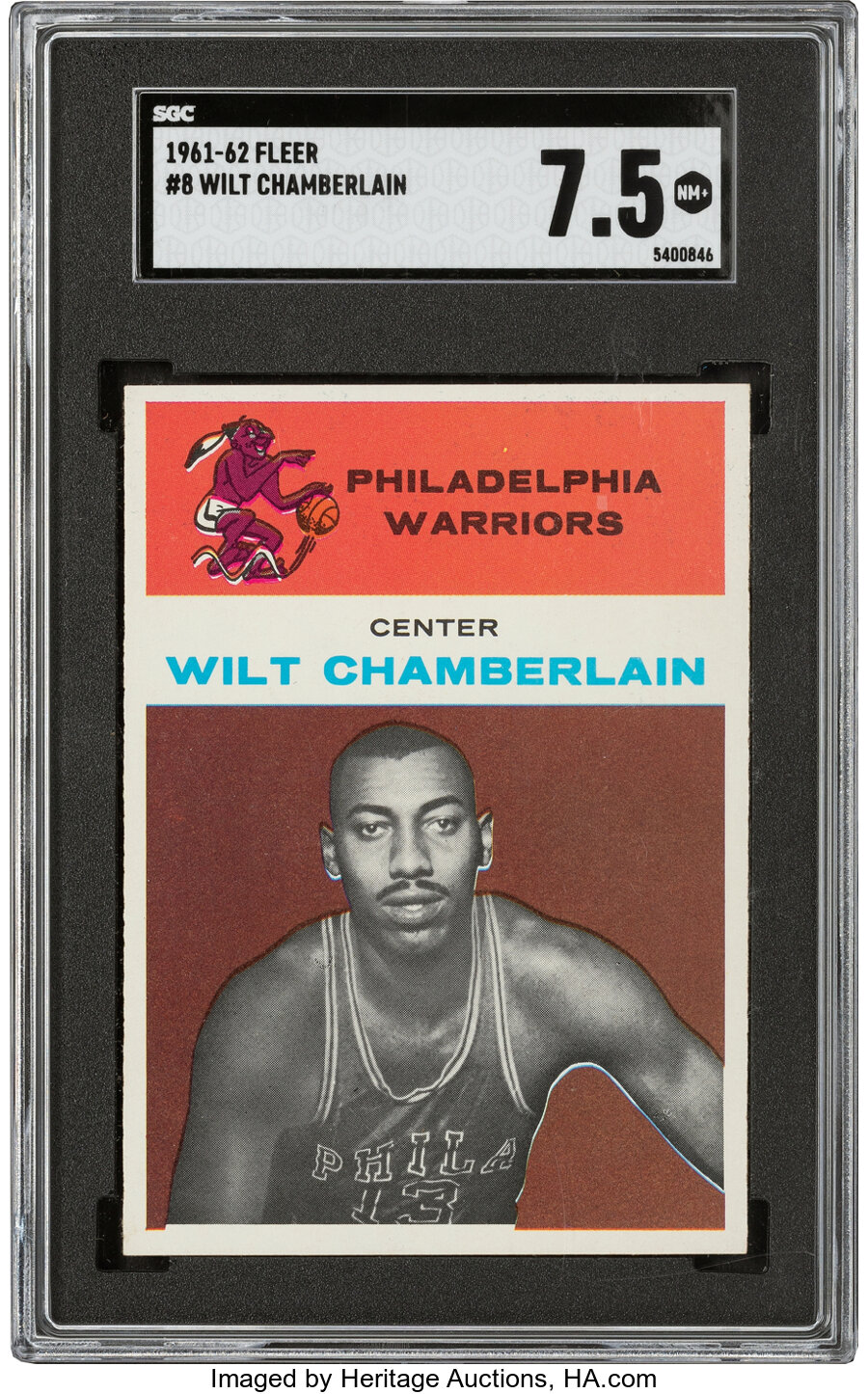 1961 Fleer Wilt Chamberlain #8 SGC NM+ 7.5