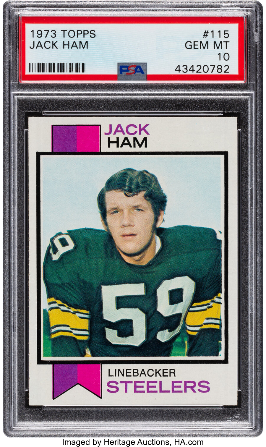 1973 Topps Jack Ham #115 PSA Gem Mint 10