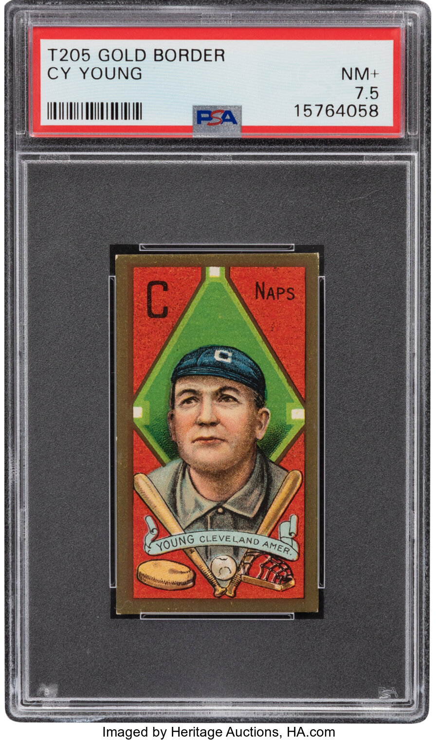1911 T205 Gold Border Cy Young PSA NM+ 7.5