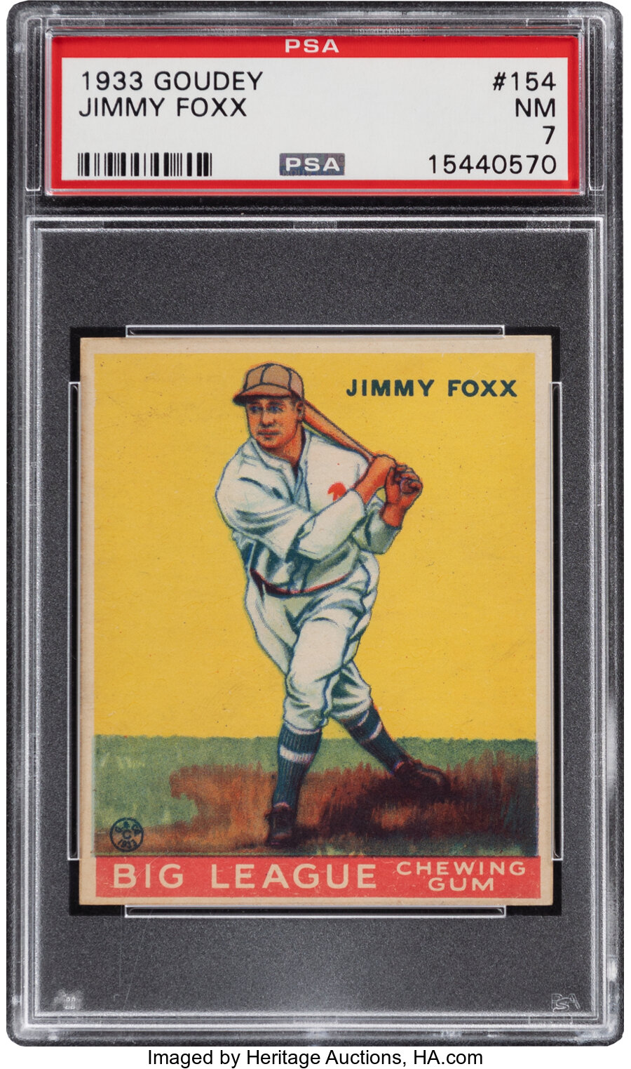 1933 Goudey Jimmy Foxx #154 PSA NM 7