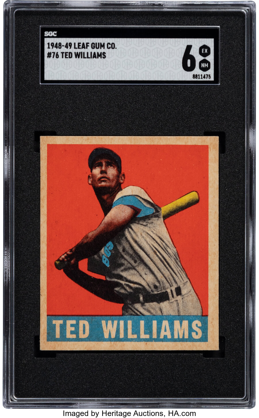 1948 Leaf Ted Williams #76 SGC EX/NM 6