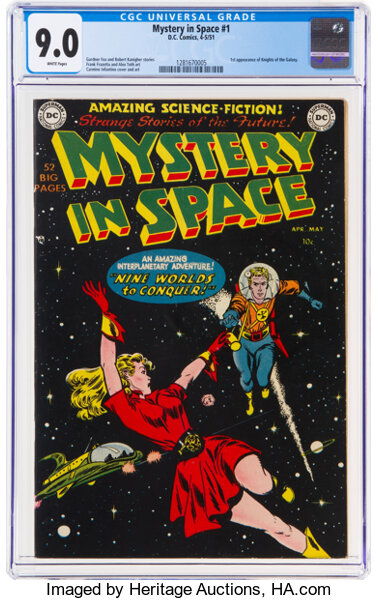 Golden Age (1938-1955):Science Fiction, Mystery in Space #1 (DC, 1951) CGC VF/NM 9.0 White pages....