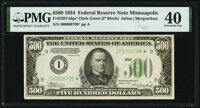 Fr. 2201-I* $500 1934 Federal Reserve Note. PMG Extremely Fine 40