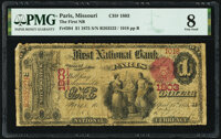 Paris, MO - $1 1875 Fr. 384 The First National Bank Ch. # 1803 PMG Very Good 8