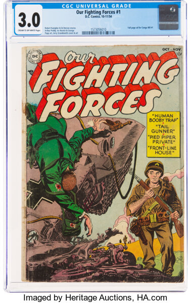 Golden Age (1938-1955):War, Our Fighting Forces #1 (DC, 1954) CGC GD/VG 3.0 Cream to off-white pages....
