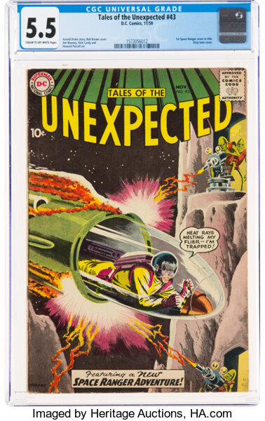 Silver Age (1956-1969):Science Fiction, Tales of the Unexpected #43 (DC, 1959) CGC FN- 5.5 Cream to off-white pages....