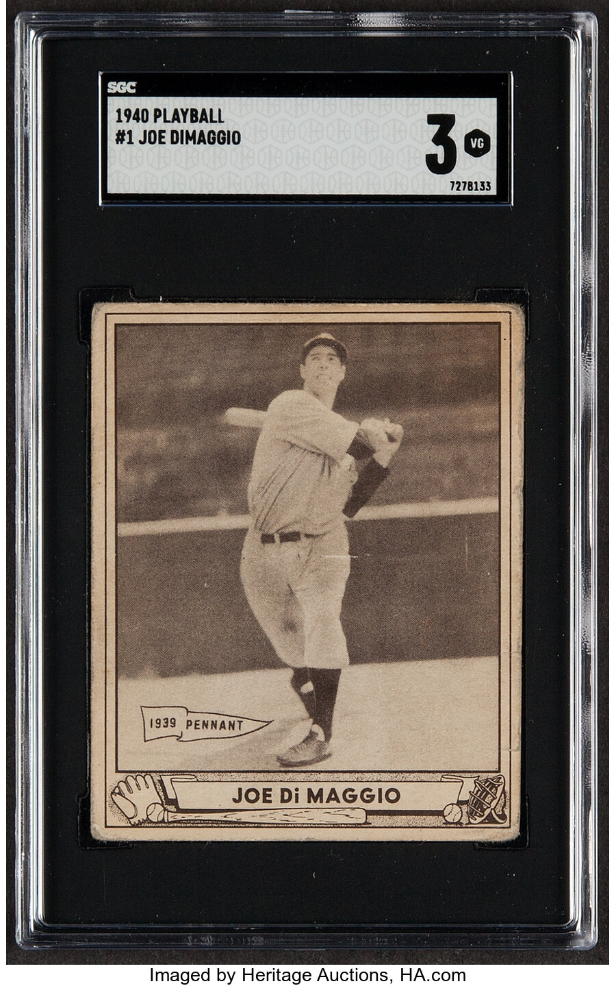 1940 Play Ball Joe DiMaggio #1 SGC VG 3
