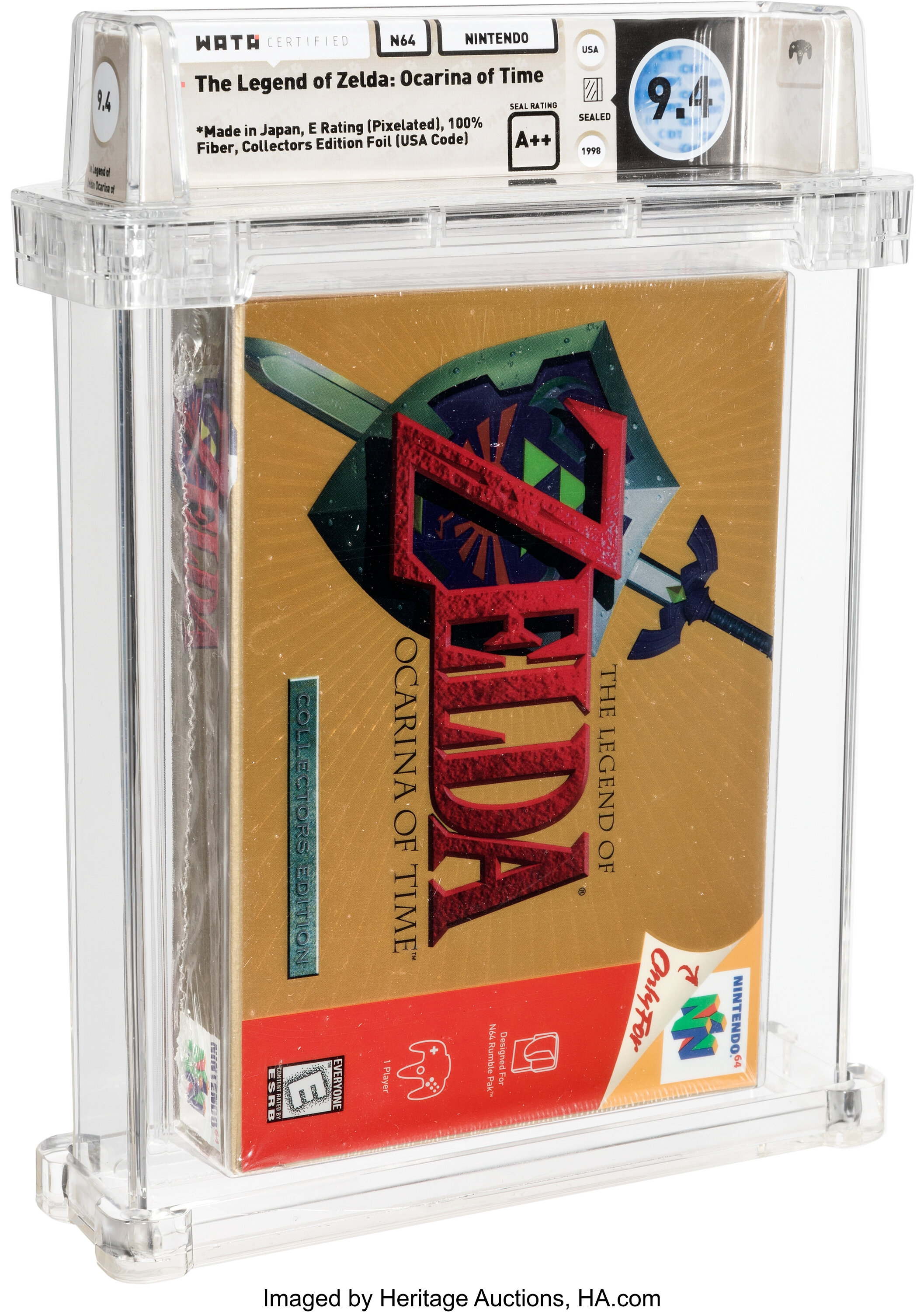 The Legend of Zelda: Ocarina of Time - Wata 9.4 A++ Sealed, Lot #93050