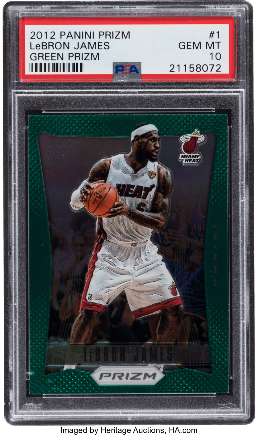 2012 Panini Prizm LeBron James (Green Prizm) #1 PSA Gem Mint 10